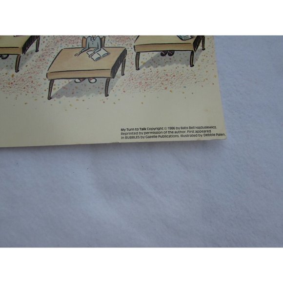 My Turn to Talk School Poster Babs Bell Hajdusiewicz 30252 Poetry VNTG - Picture 4 of 5